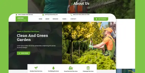 Gnome – Lawn & Garden Care Services Elementor Template Kit